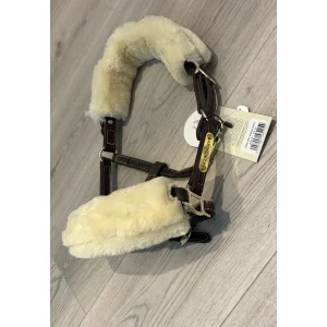 Licol cuir brun et mouton Kentucky shetland